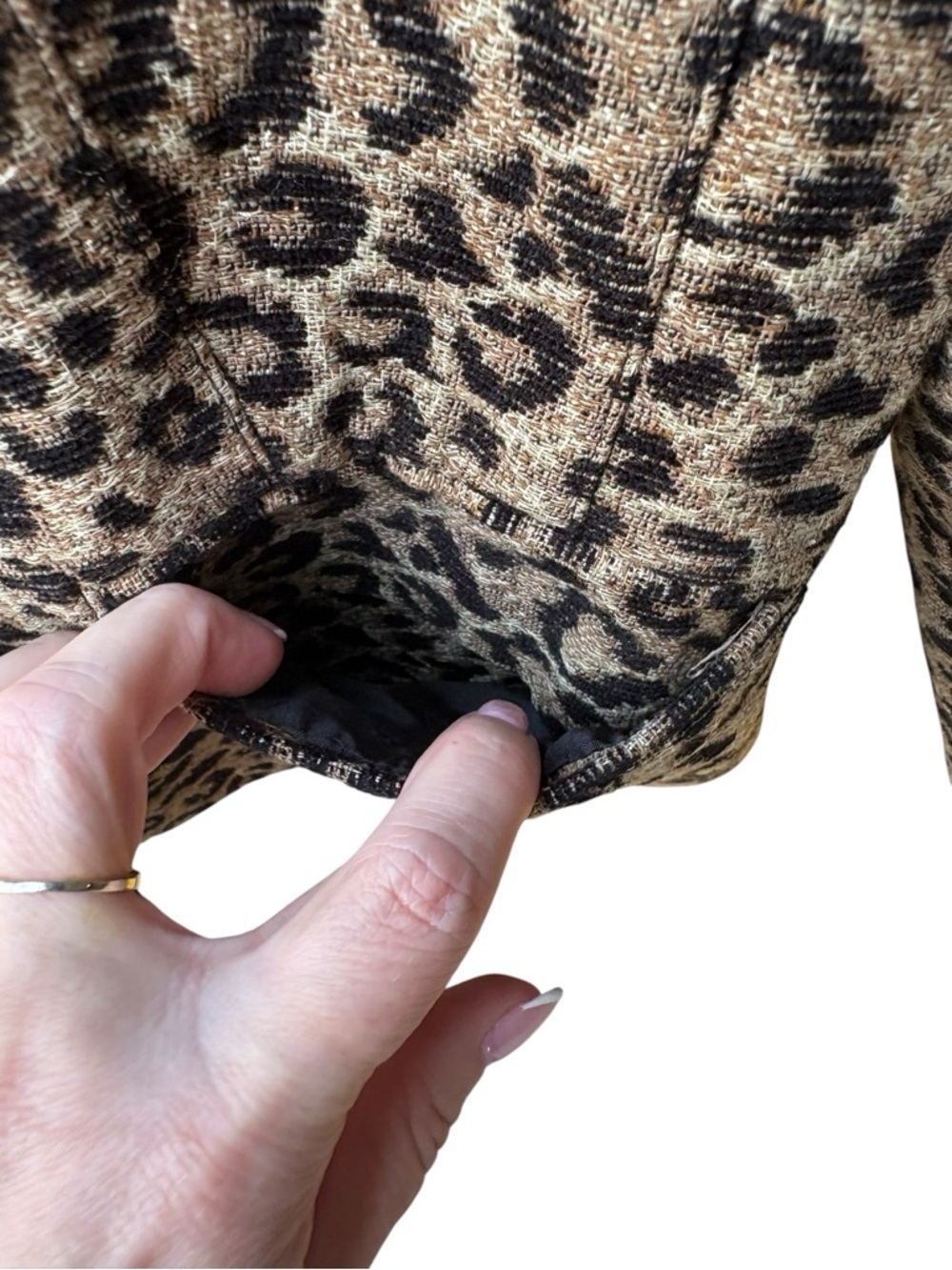 Allen Schwartz Leopard Print Jacket Blazer I Size: 10 - Picture 3 of 8
